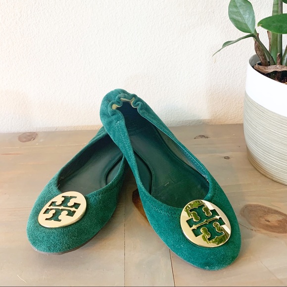 green tory burch flats